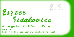 eszter vidakovics business card